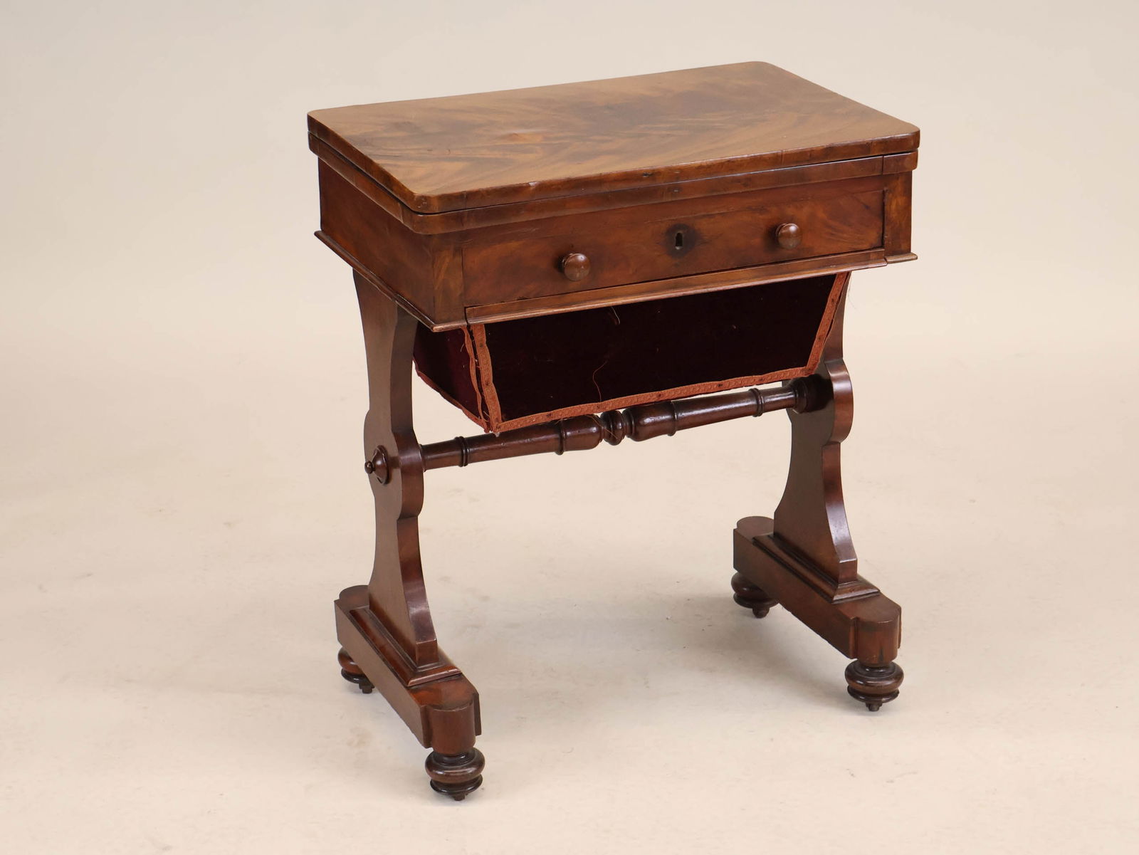 Victorian Mahogany Sewing Table - 2