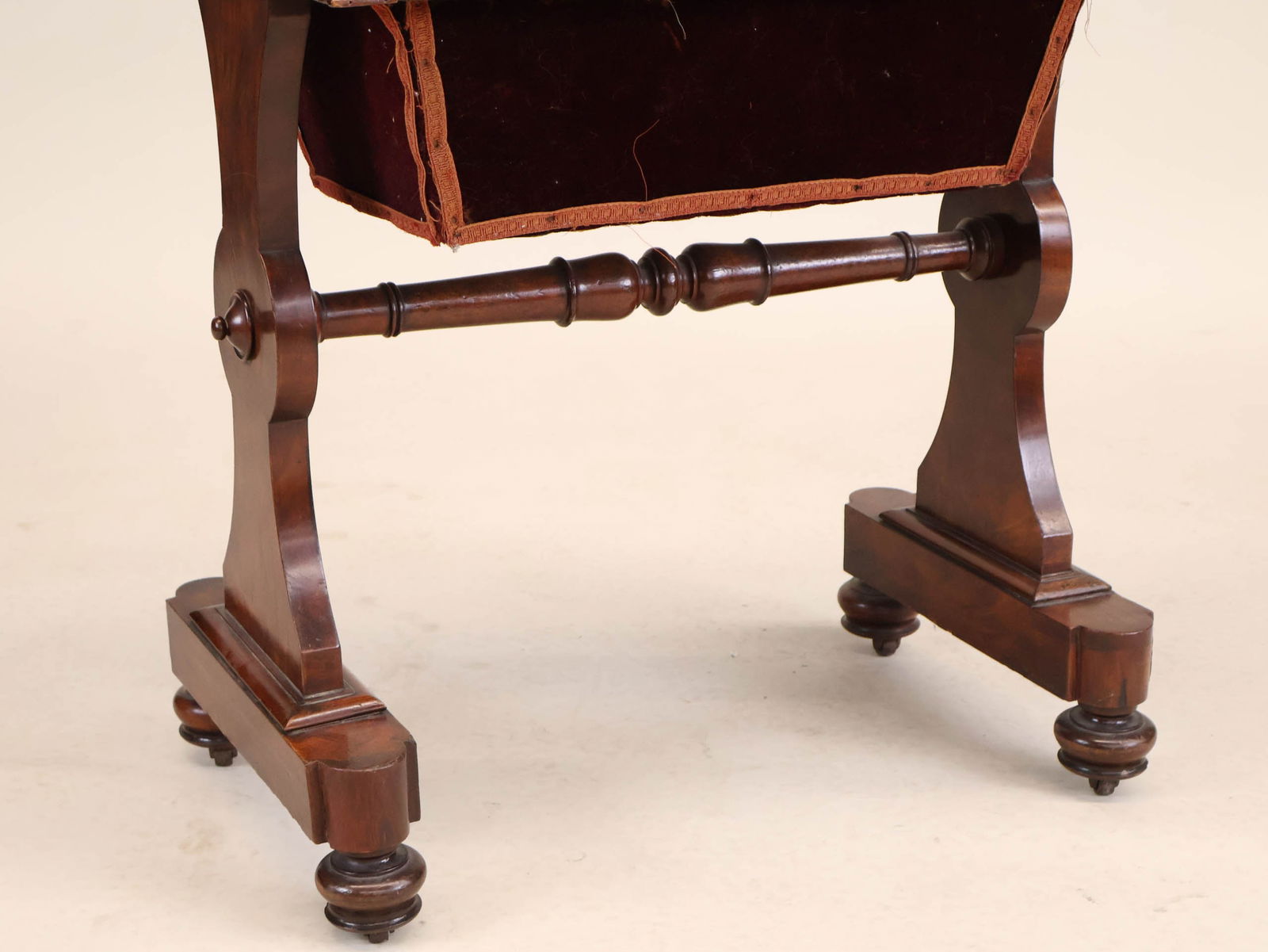 Victorian Mahogany Sewing Table - 4