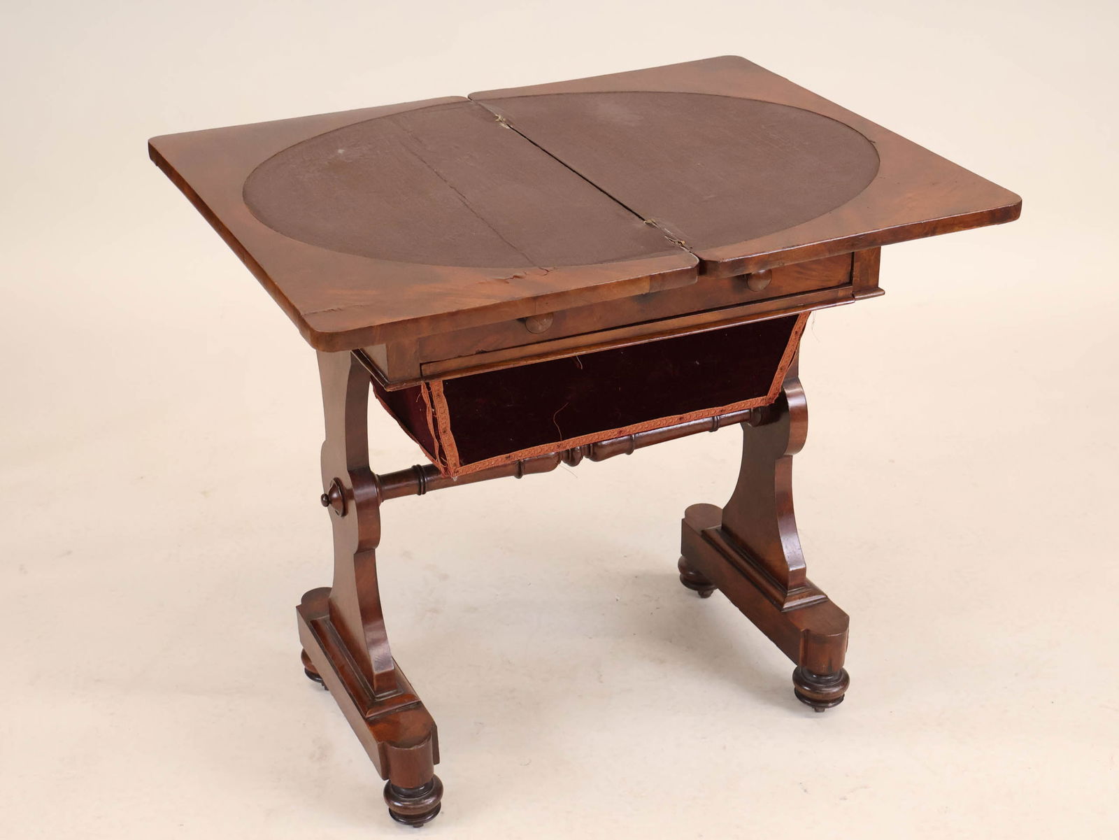 Victorian Mahogany Sewing Table - 9