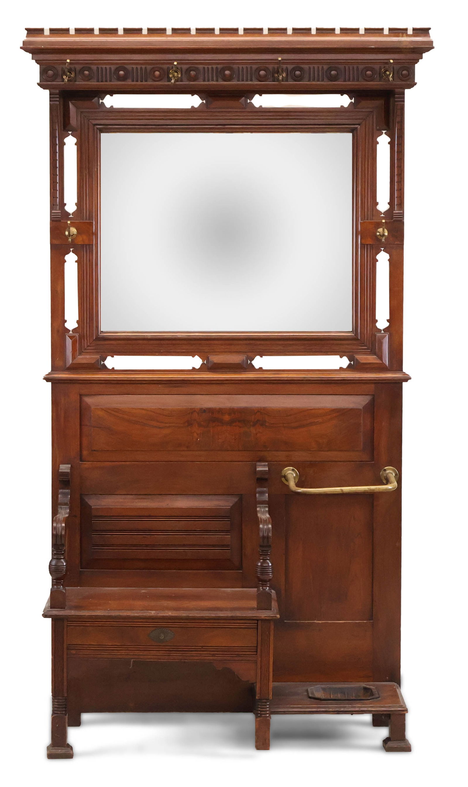 Victorian Mahogany Hall Tree (1 of 11)