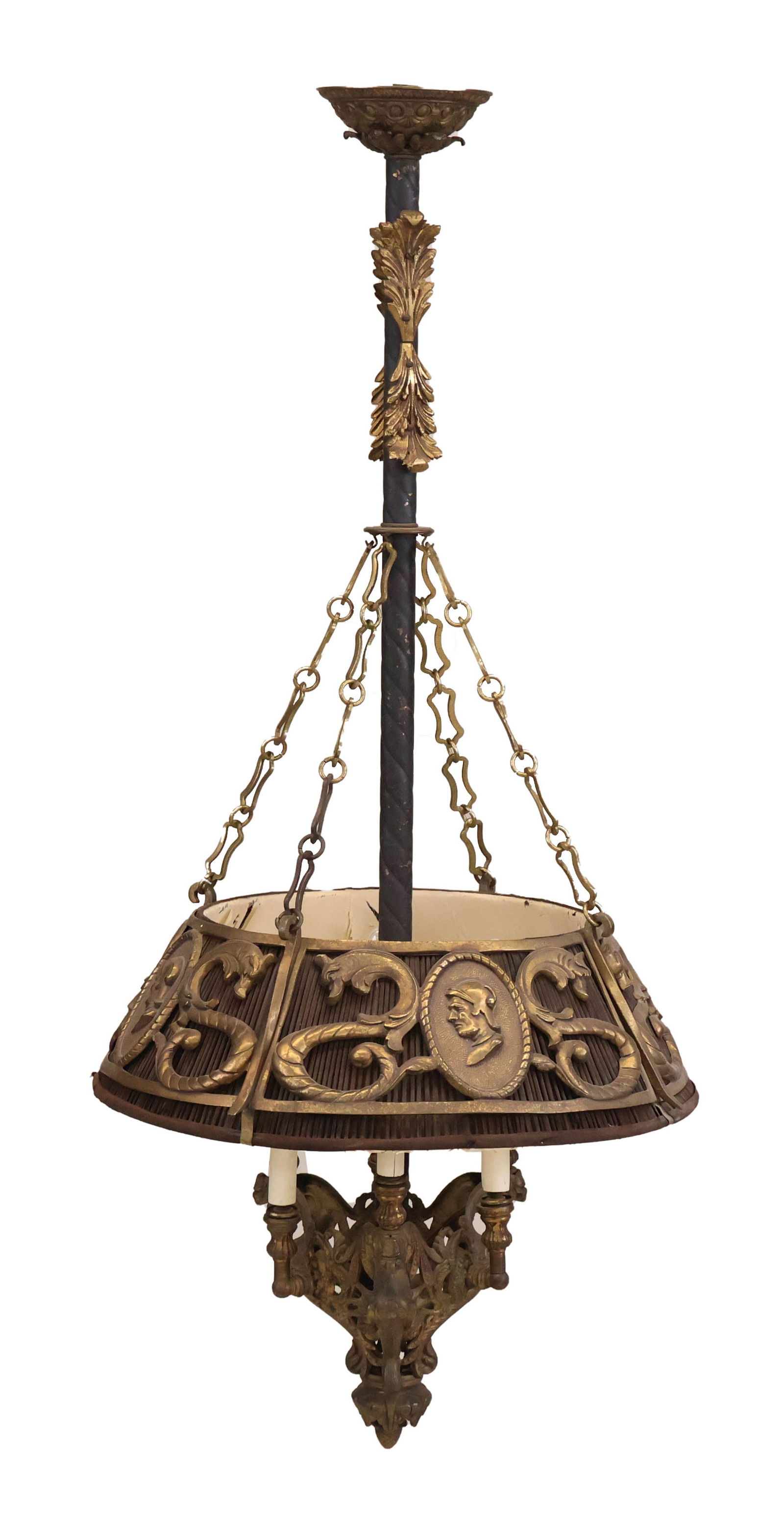 French Empire Style Ebonized and Gilt Hanging Light (1 of 12)