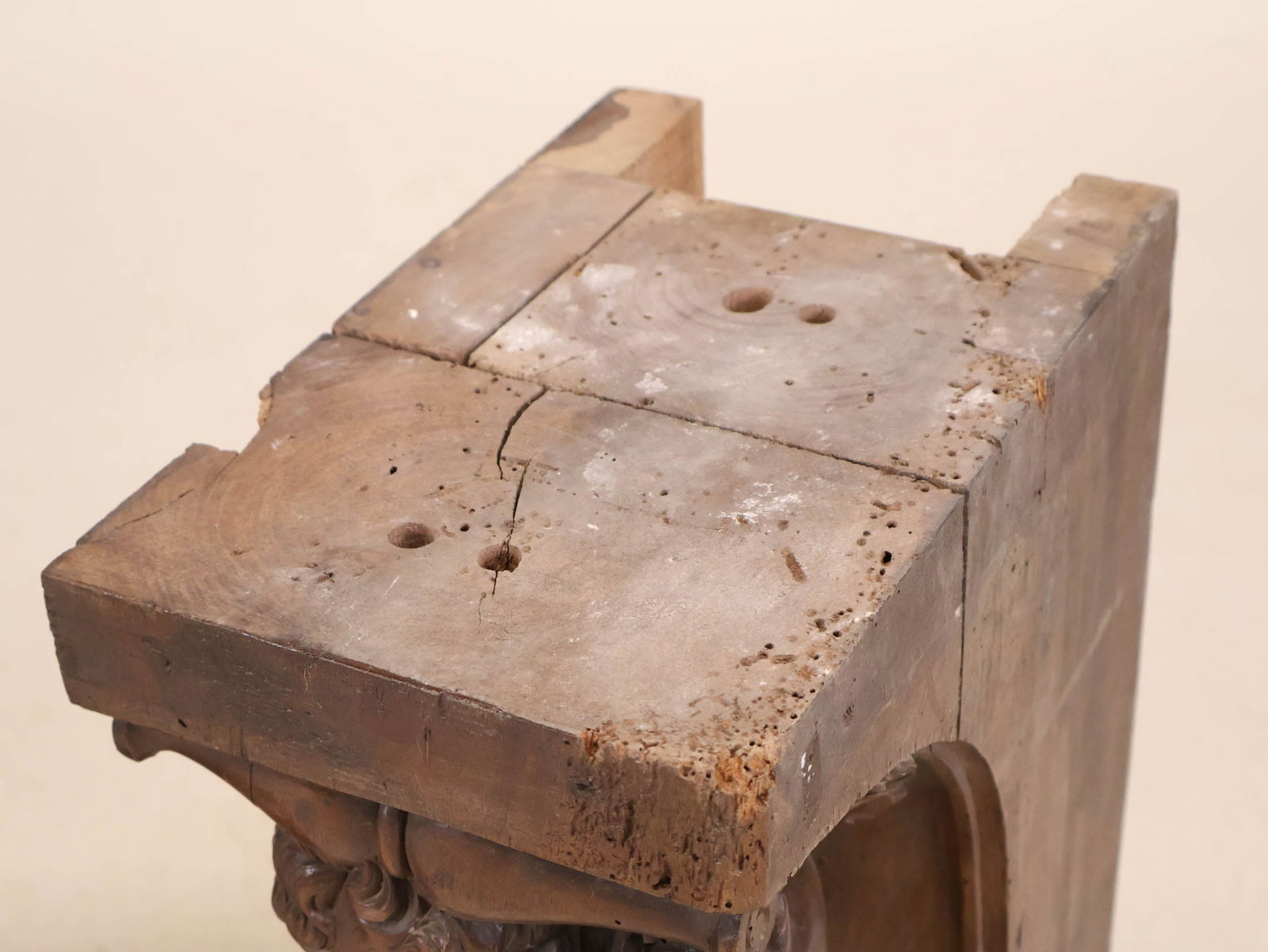 Two Carved Walnut Putti-Form Architectural Elements - 11