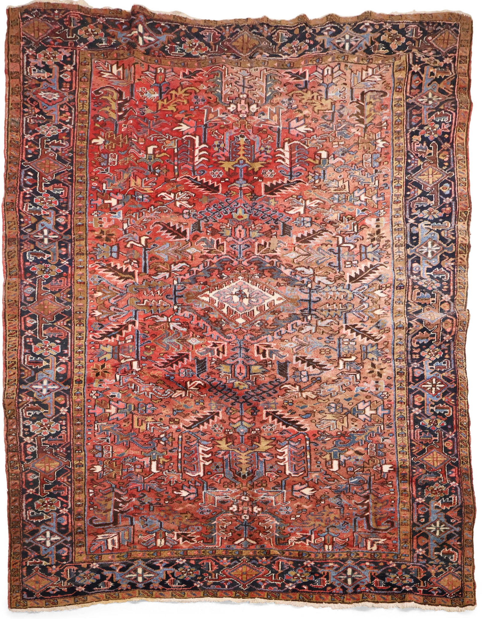 Heriz Carpet: Heriz Carpet Northwest Persia, mid-20th C. Sun-faded areas 128 x 88 in. (325.1 x 223.5 cm.)