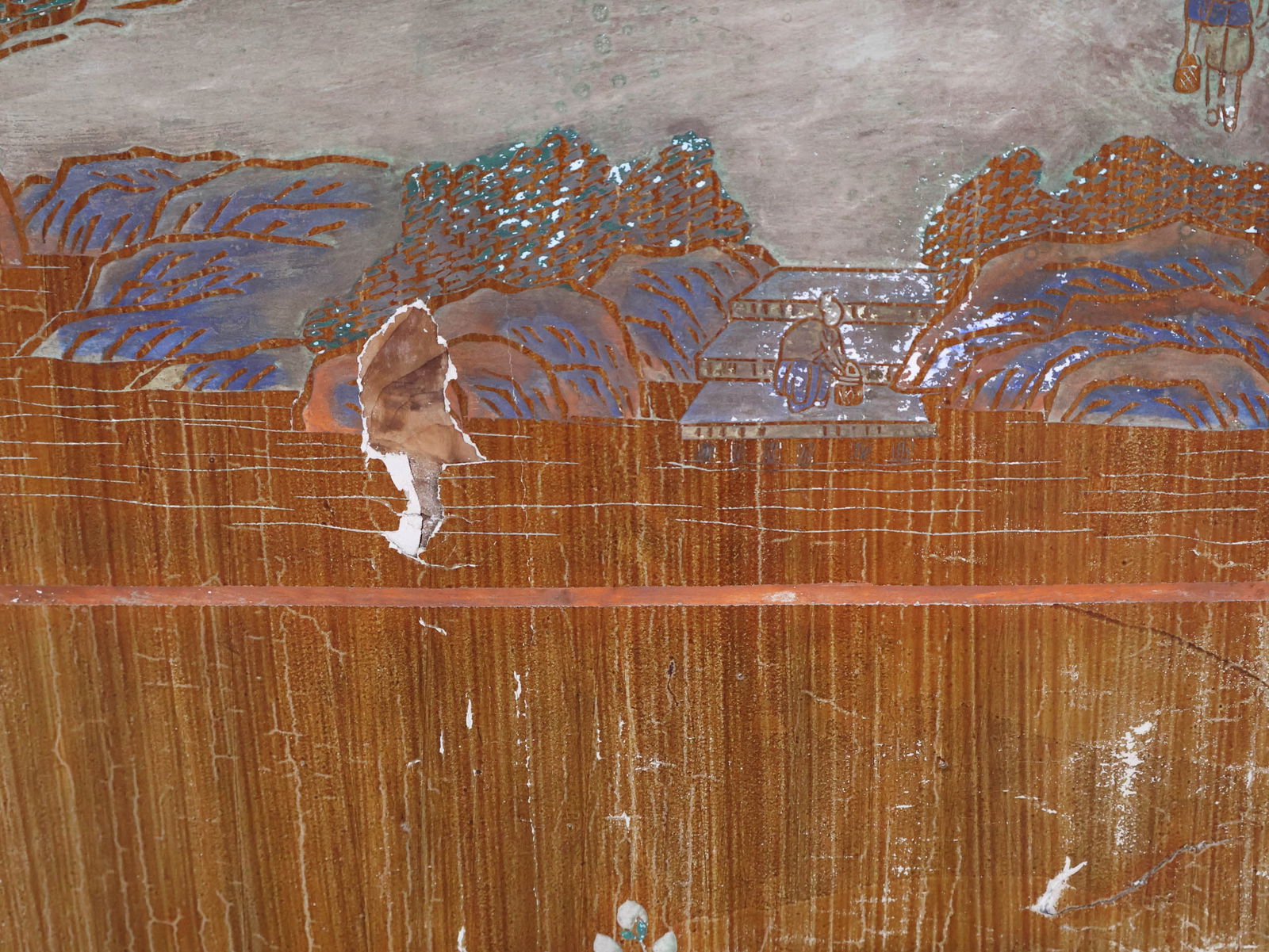 Chinese Lacquer Four Panel Screen - 8