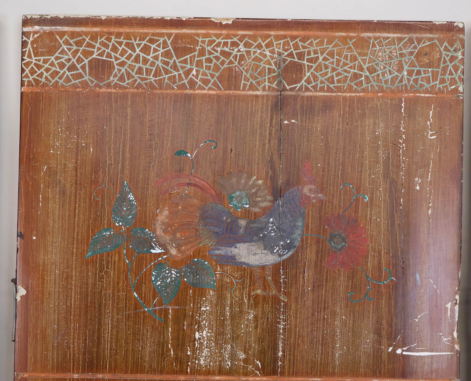 Chinese Lacquer Four Panel Screen - 9