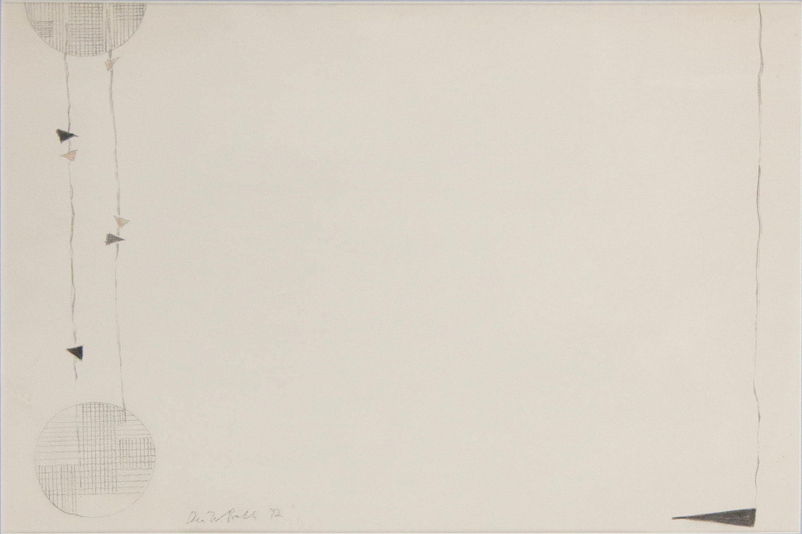 Dieter Roth, 1930-1998, Abstract Drawing, Mixed Media on Paper (1 of 5)