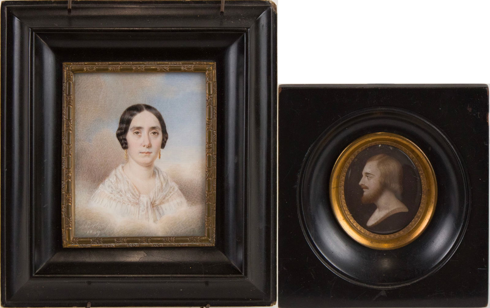 Two European Portrait Miniatures (1 of 9)