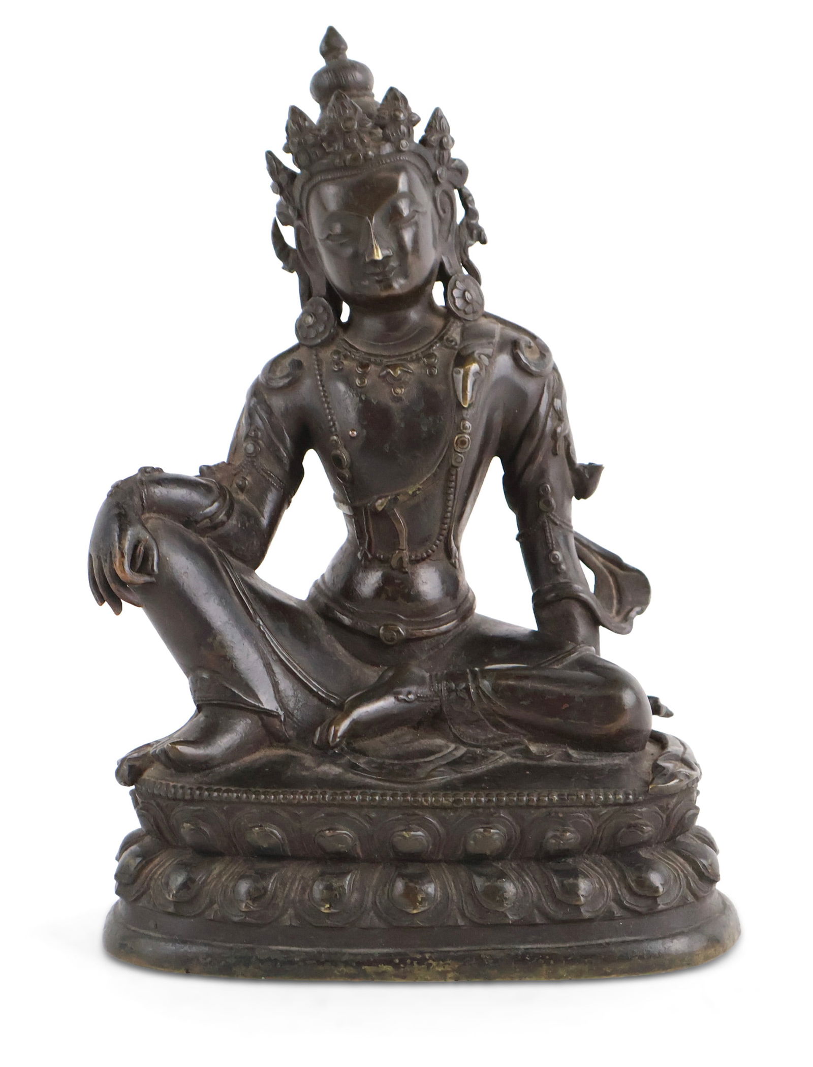 Bronze Statuette of the Bodhisattwa Manjusri (1 of 12)
