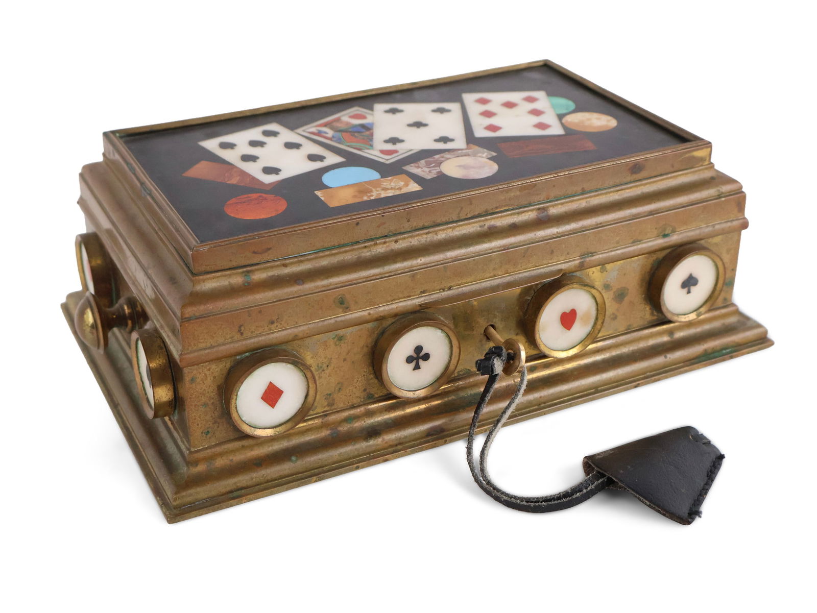 Bronze Mounted Petra-Dura Games Box (1 of 8)