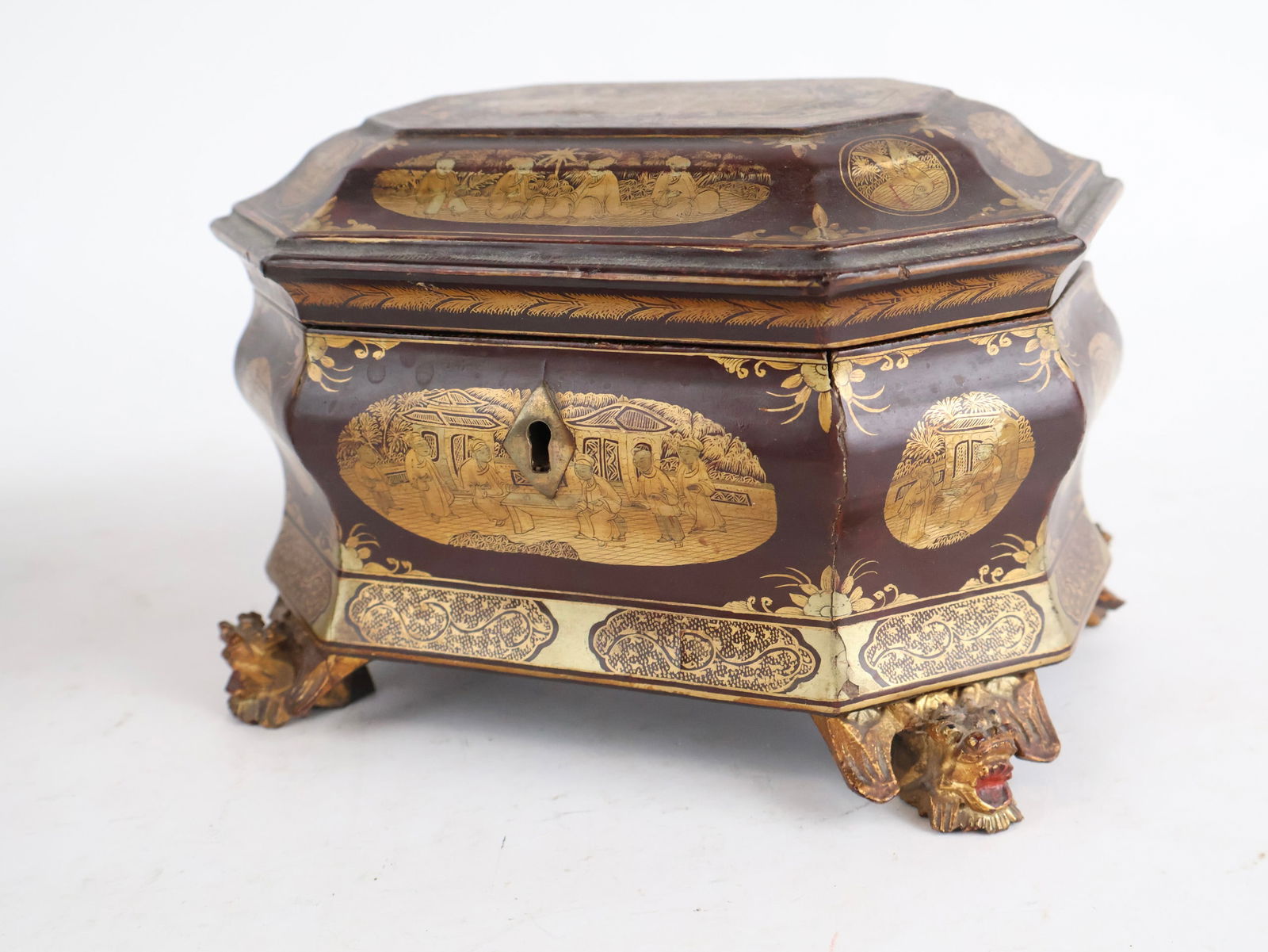 Two Chinese Gilt Decorated Lacquer Boxes - 2