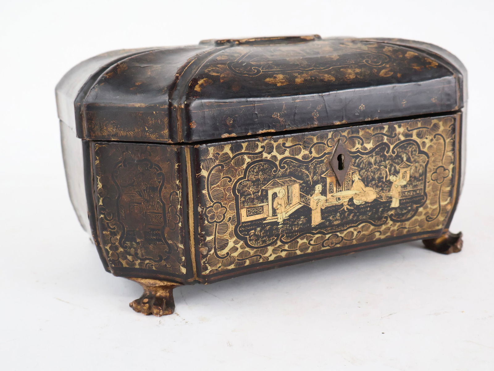 Two Chinese Gilt Decorated Lacquer Boxes - 7