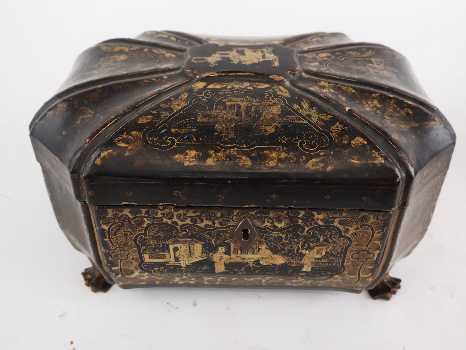 Two Chinese Gilt Decorated Lacquer Boxes - 9