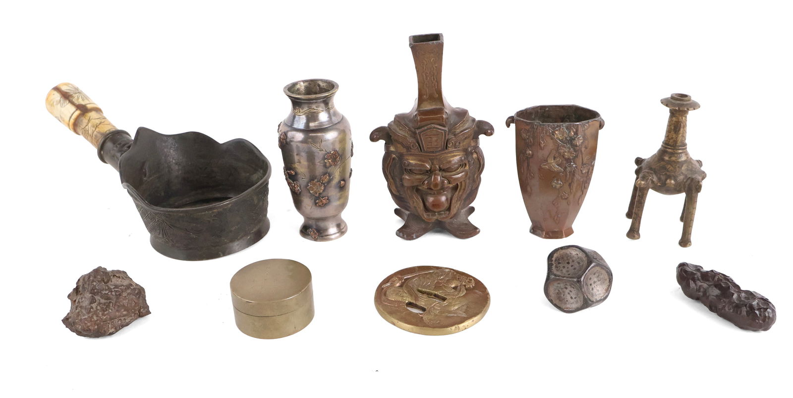 Group of Asian Metal and Stone Objects (1 of 11)