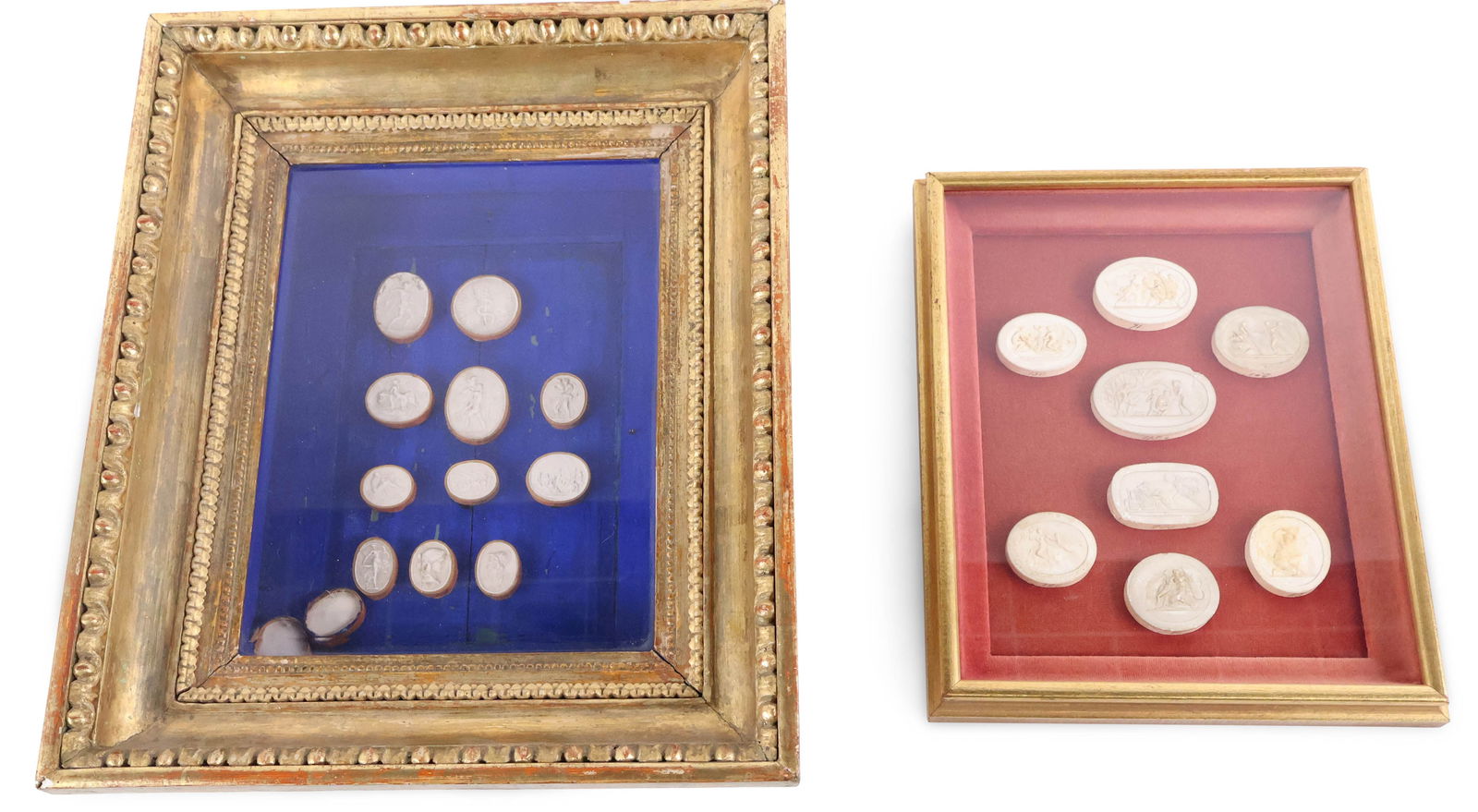 Two Framed Sets of Bisque Medallions (1 of 10)