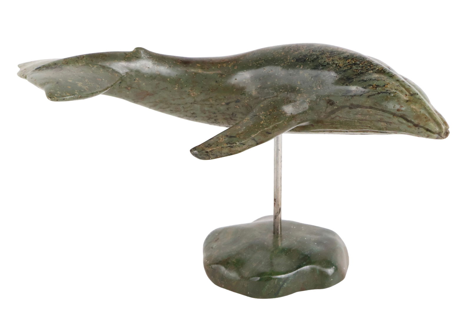 Green Hardstone Sculpture of a Humpback Whale (1 of 10)