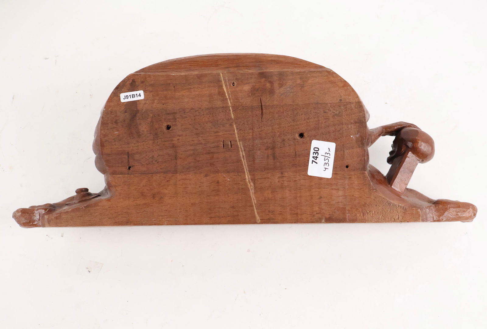 Three Carved Wood Figural Architectural Elements - 11