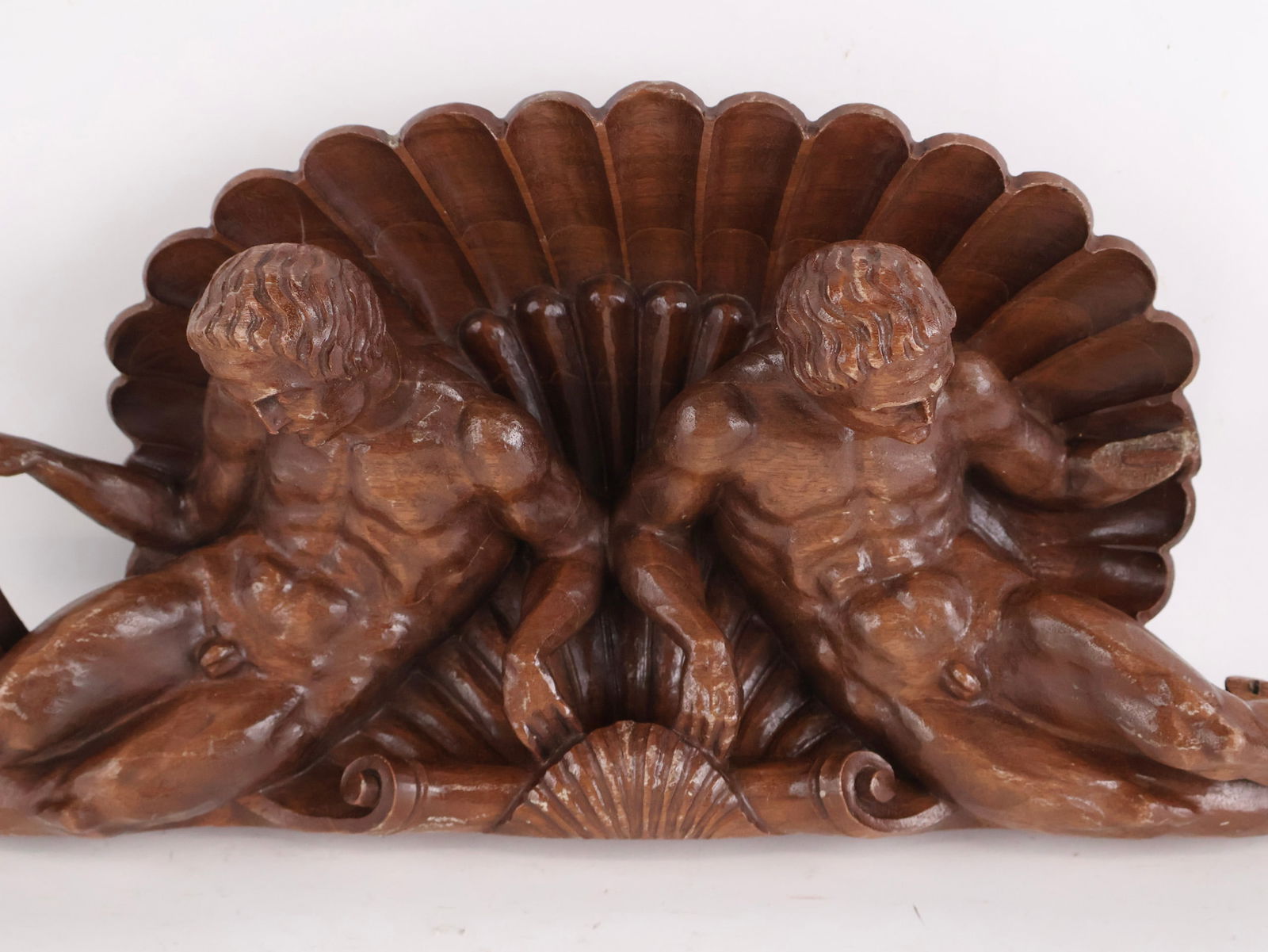 Three Carved Wood Figural Architectural Elements - 4