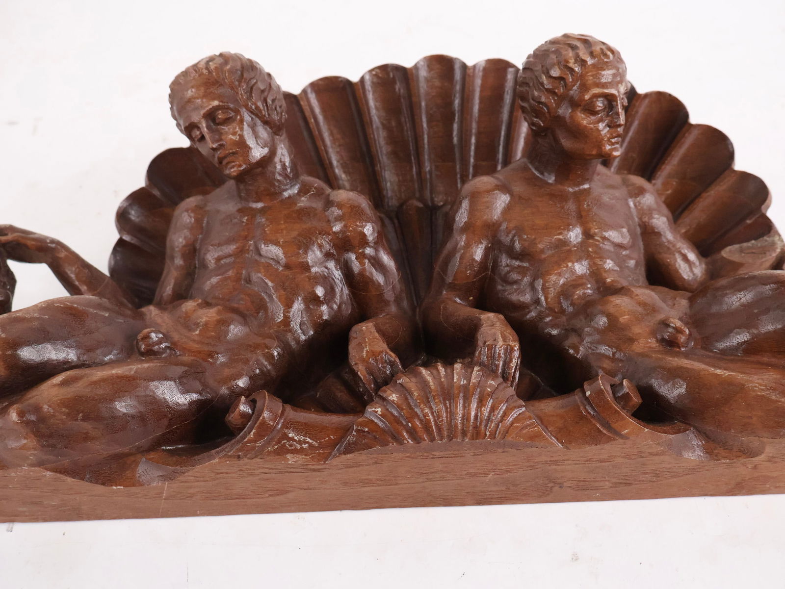 Three Carved Wood Figural Architectural Elements - 9
