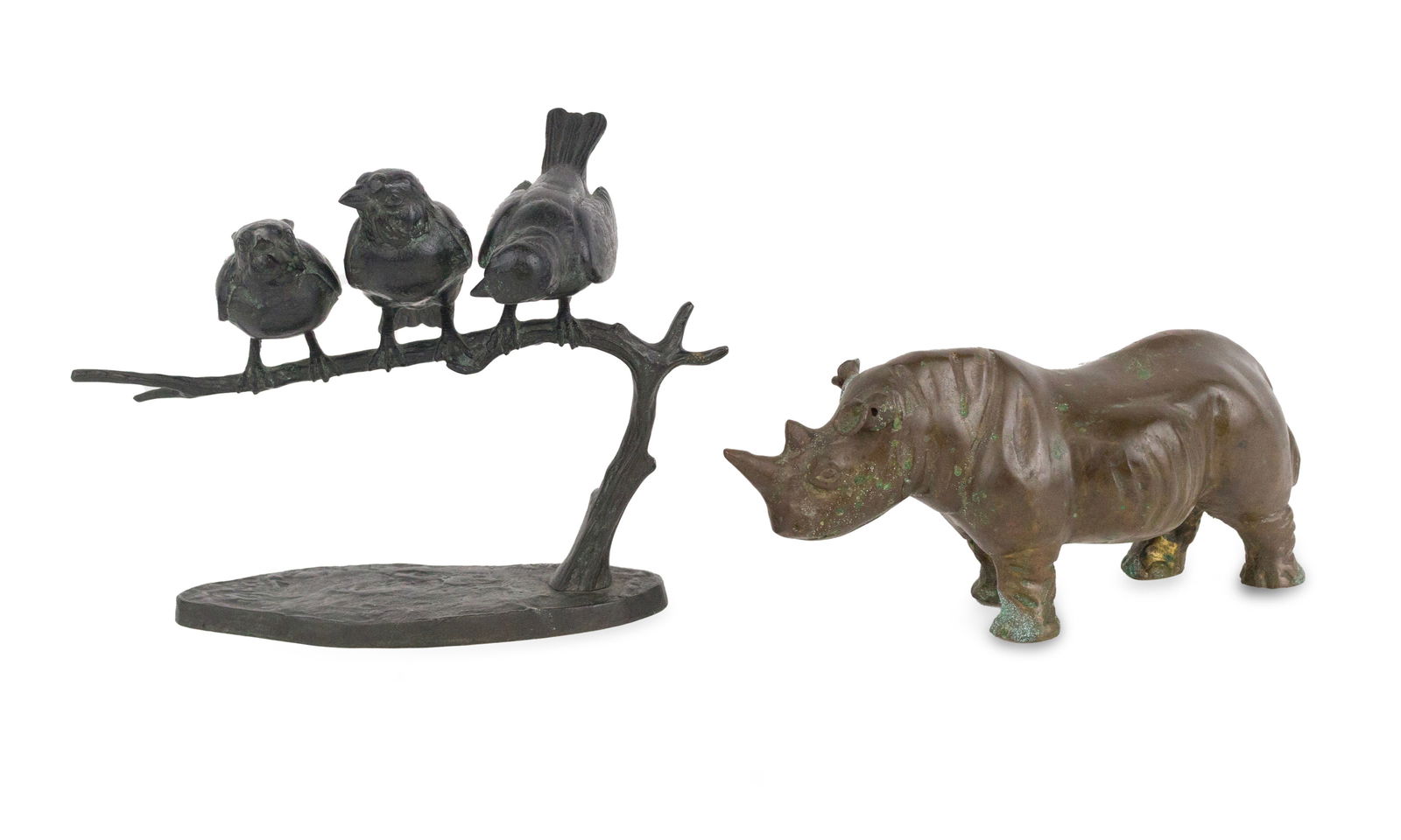 After Wilhelm Carl Robra, 1876-1946, Three Birds on a Branch, Bronze Sculpture (1 of 11)