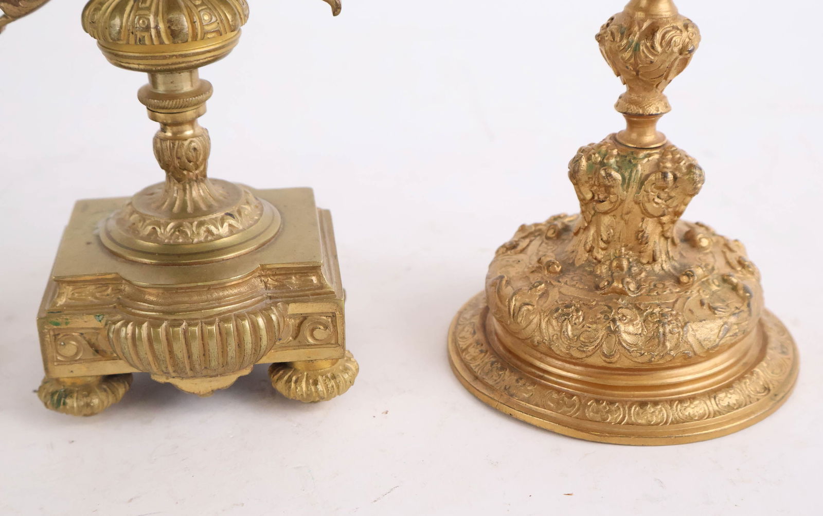 Seven Neoclassical Style Brass and Ormolu Candlesticks - 5