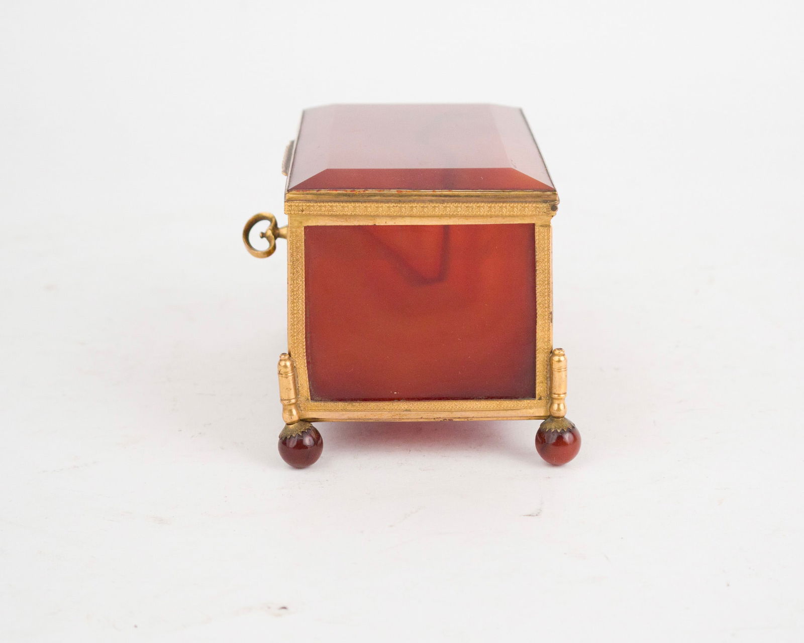 Neoclassical Style Ormolu-Mounted Agate Trinket Box - 11