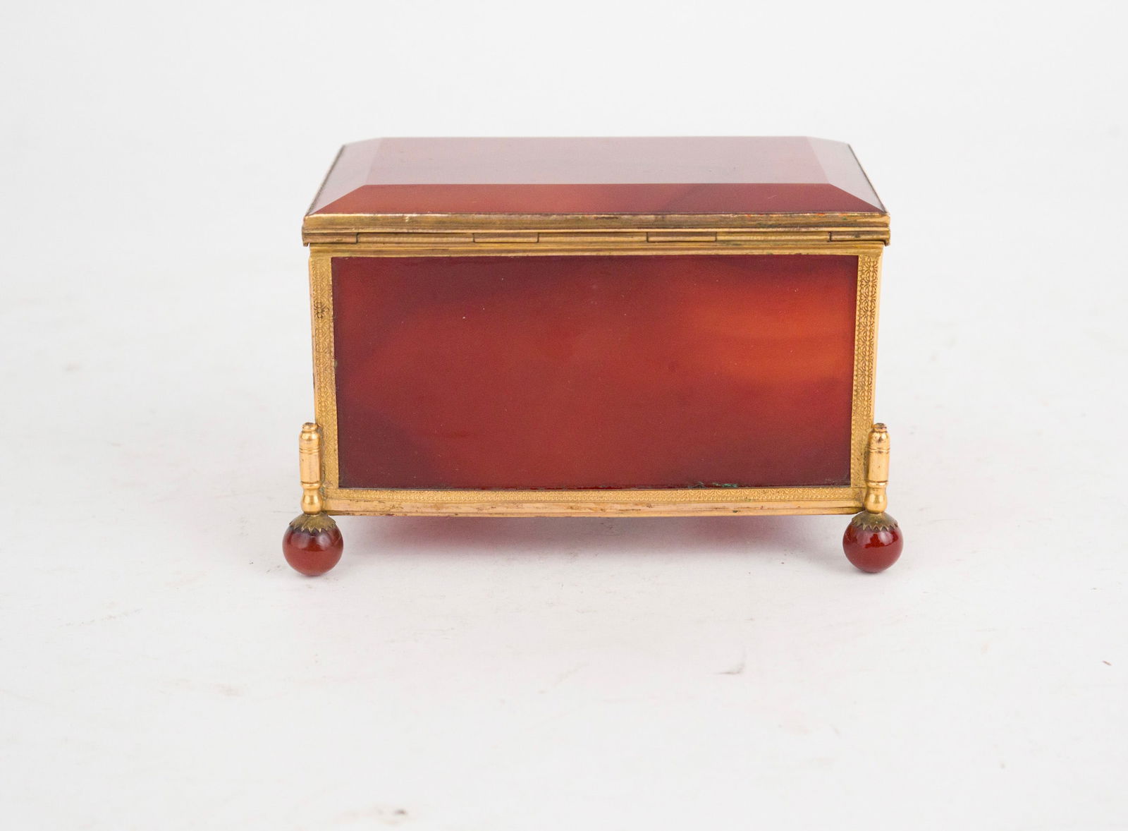 Neoclassical Style Ormolu-Mounted Agate Trinket Box - 12