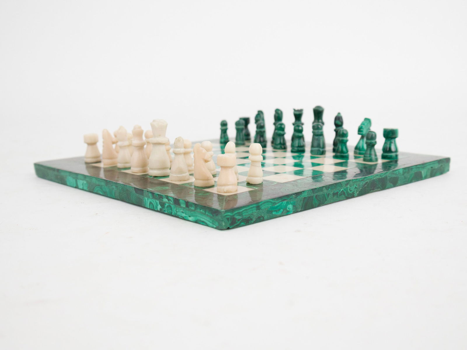 Malachite and Alabaster Chess Set - 2
