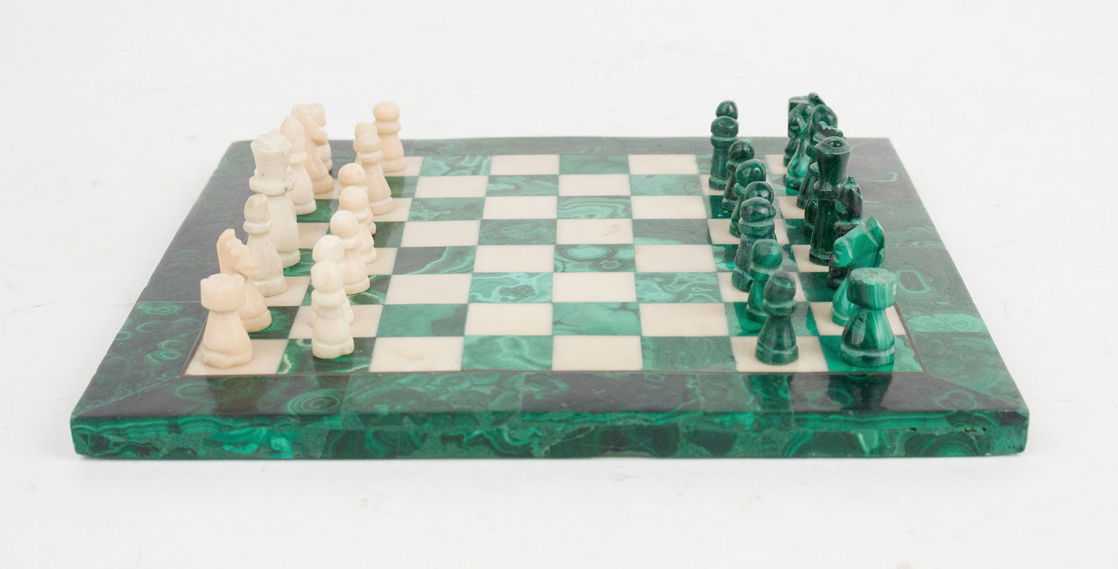 Malachite and Alabaster Chess Set - 3