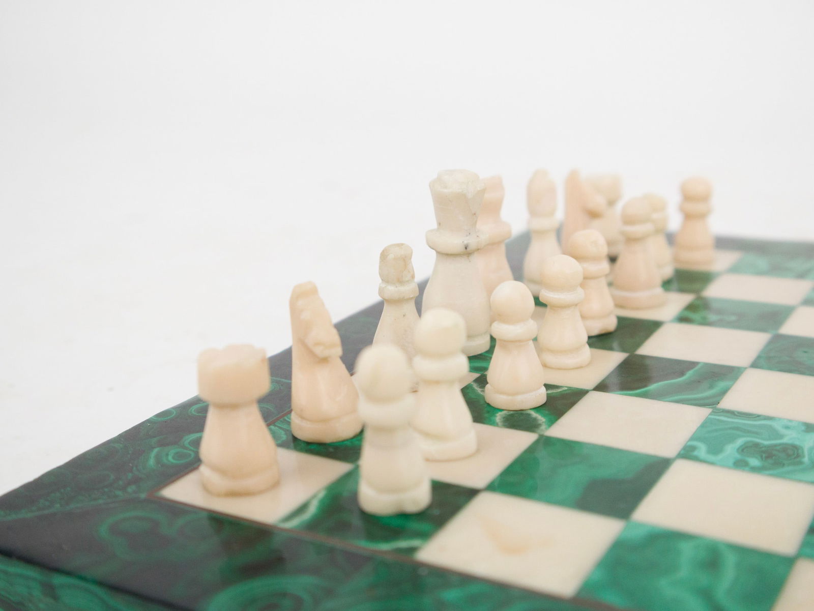 Malachite and Alabaster Chess Set - 6