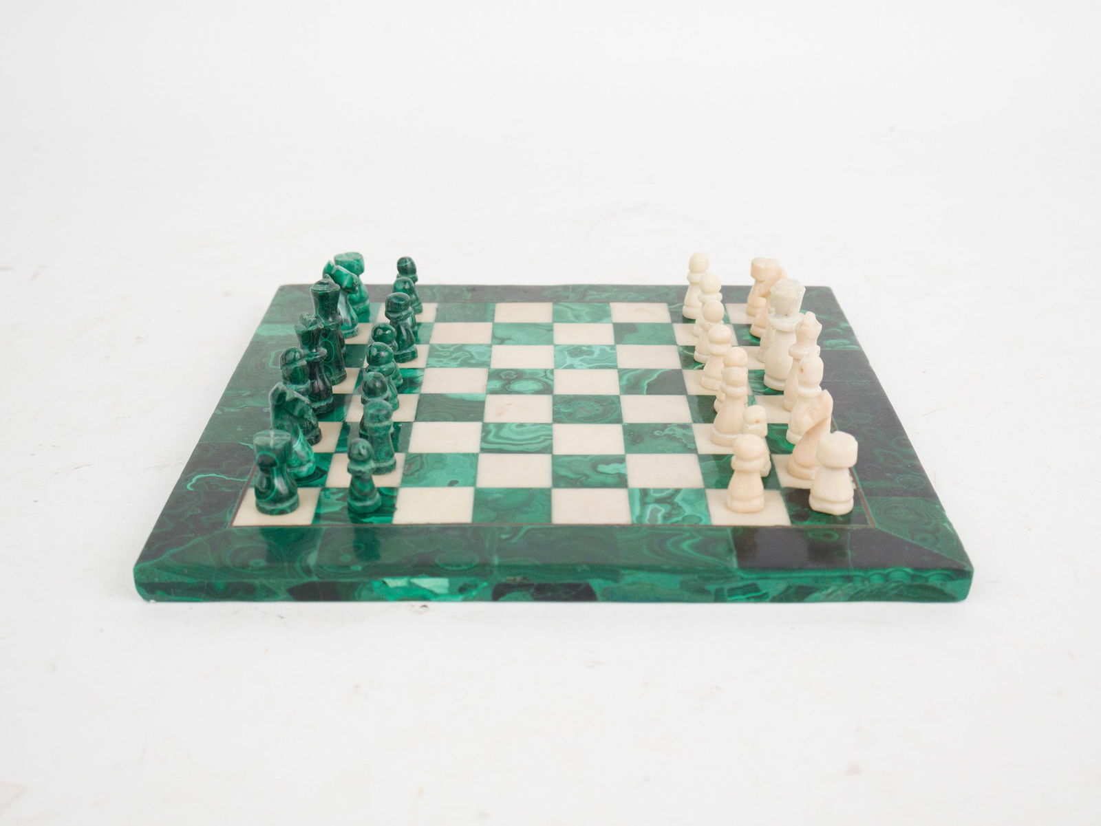 Malachite and Alabaster Chess Set - 9