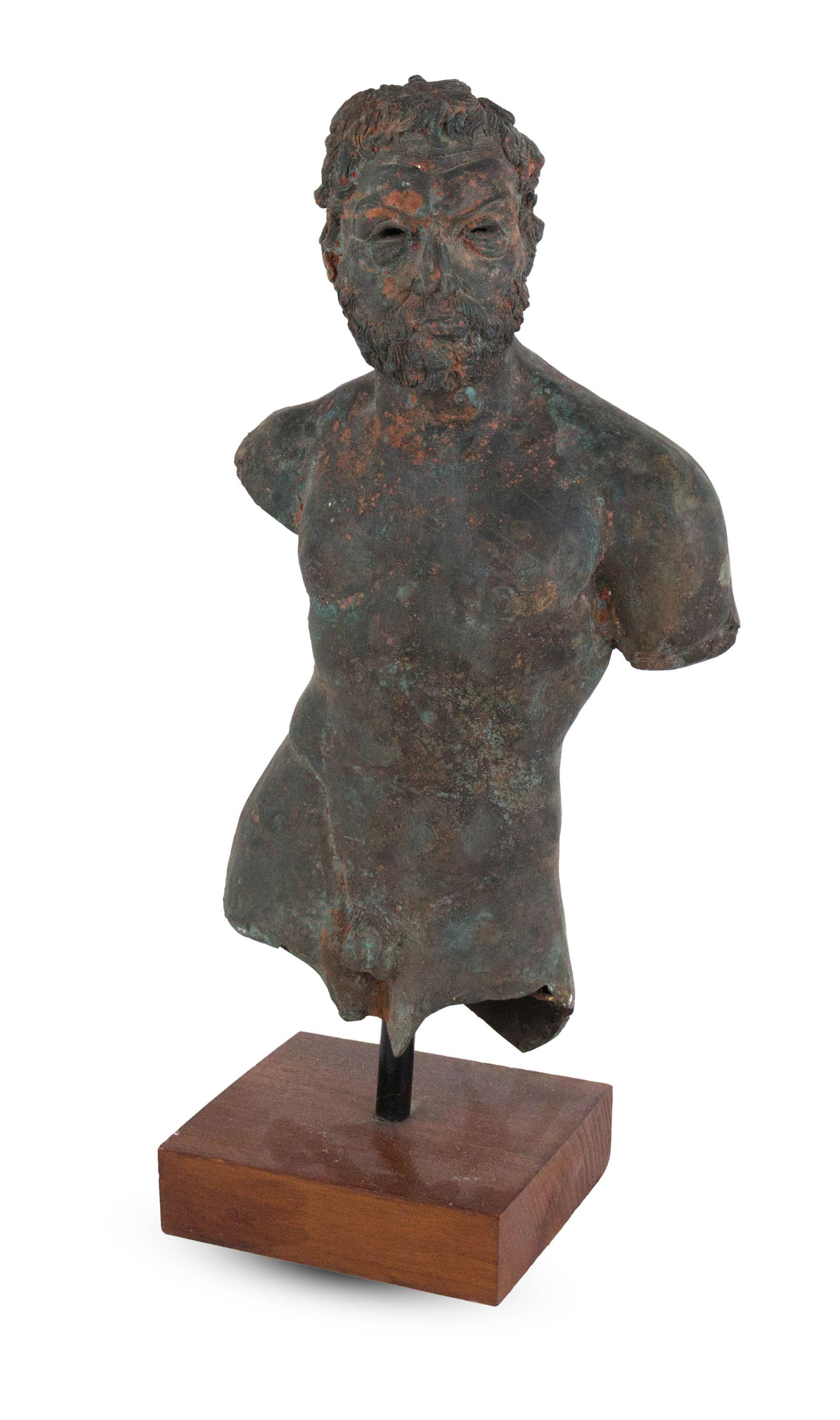 Bust of Classical Man, Patinated Metal Sculpture (1 of 7)
