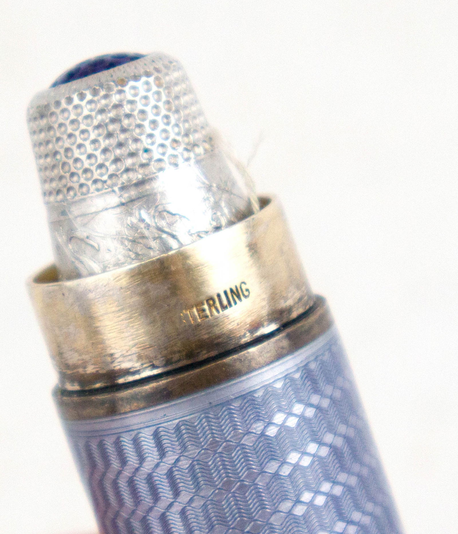 Silver Guilloche Sewing Kit - 5