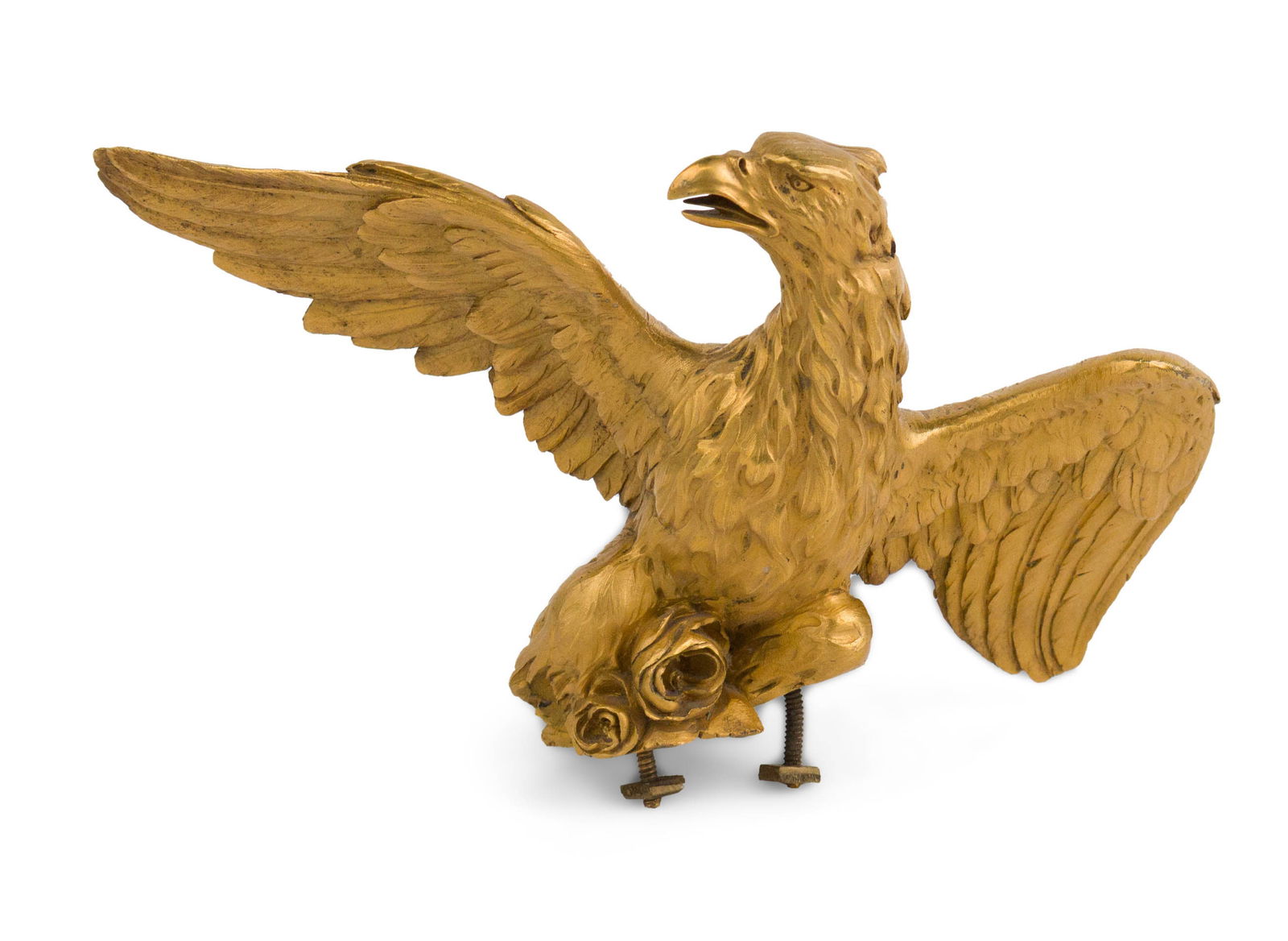 Ormolu Spreadwing Eagle Mount: Ormolu Spreadwing Eagle Mount 19th C. 7 1/2 x 10 x 2 1/2 in. (19.1 x 25.4 x 6.4 cm.)