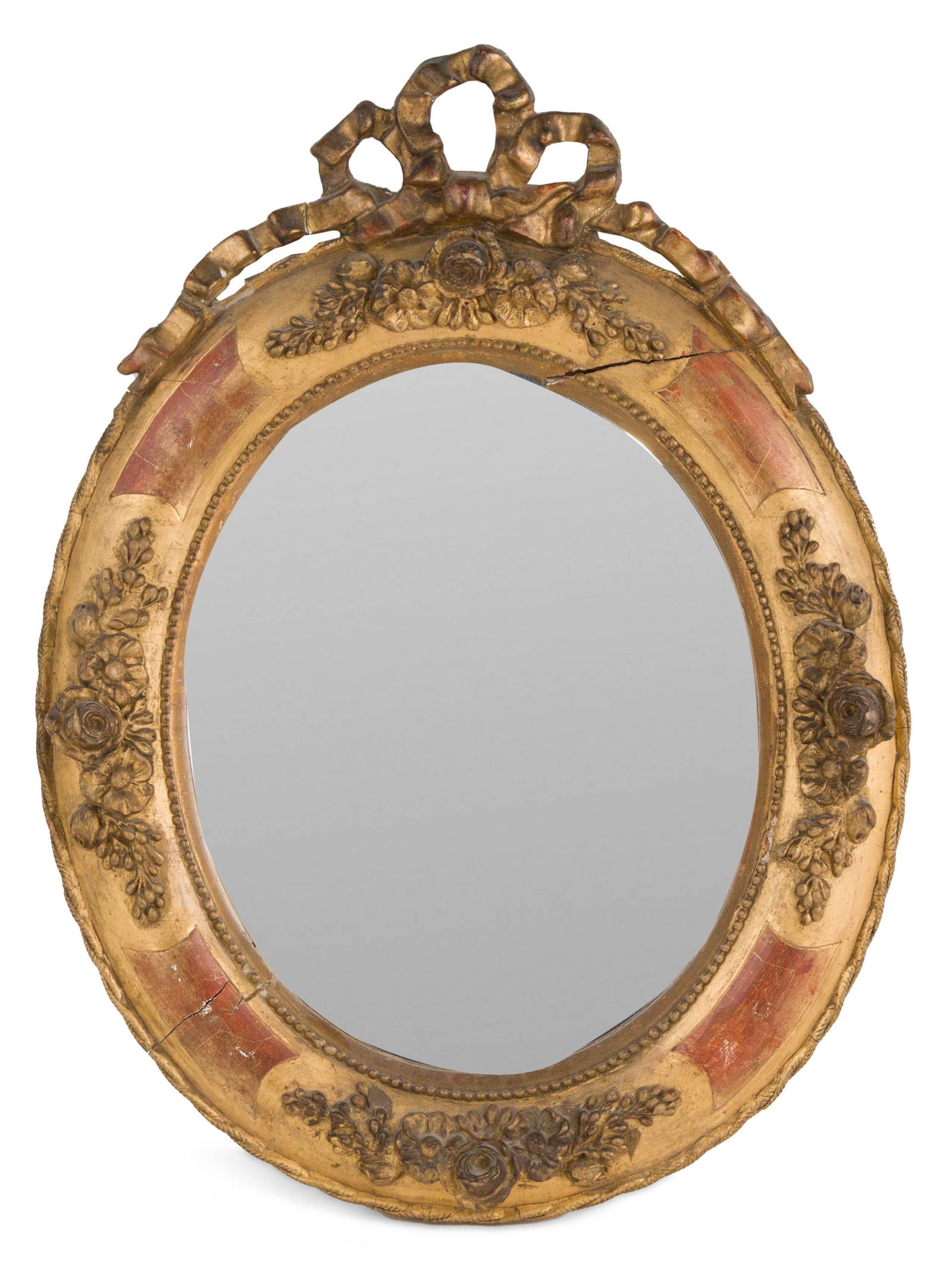 Louis XVI Style Giltwood Oval Mirror (1 of 6)