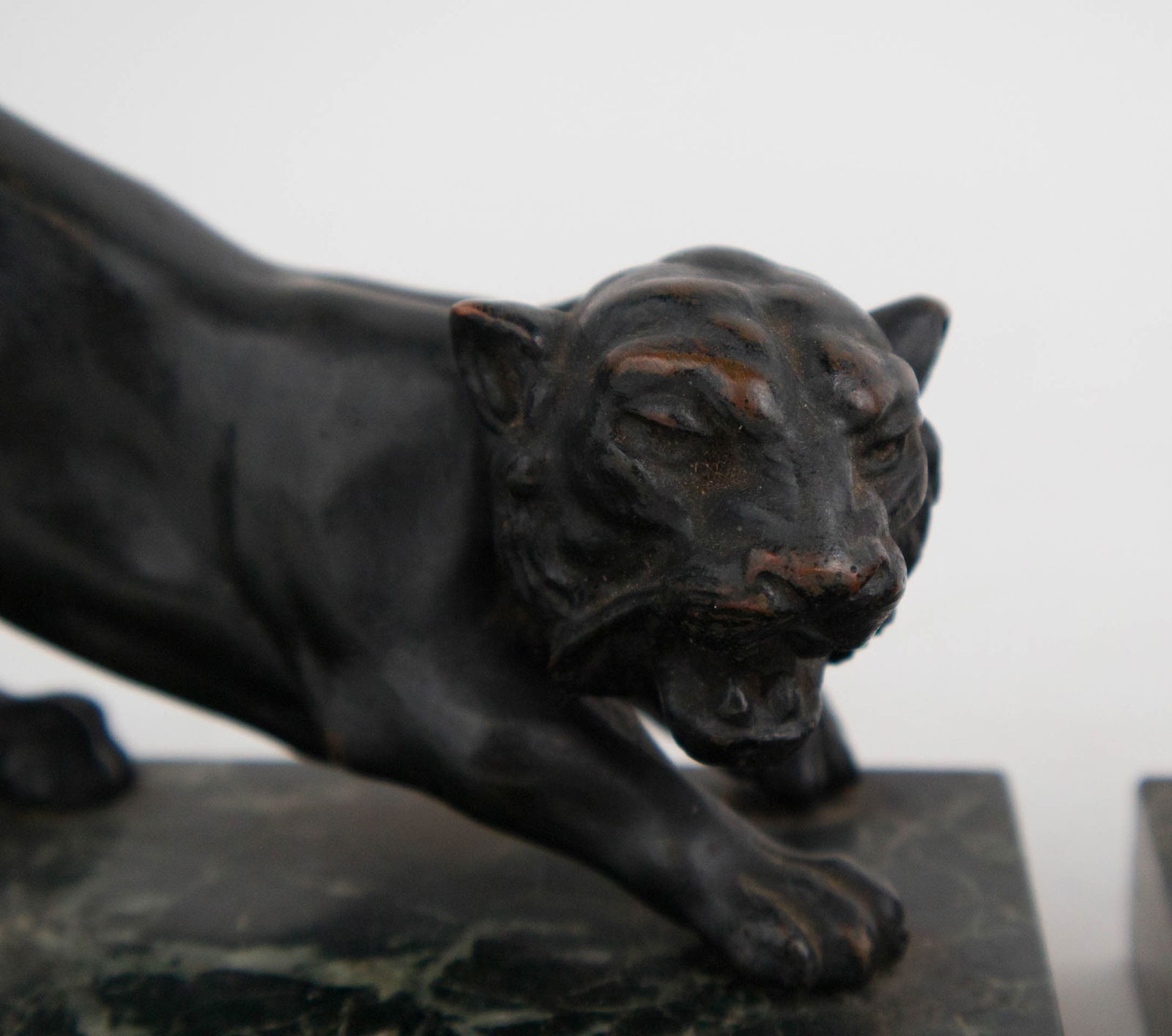 Two Crouching Panther Desk Garnitures - 2