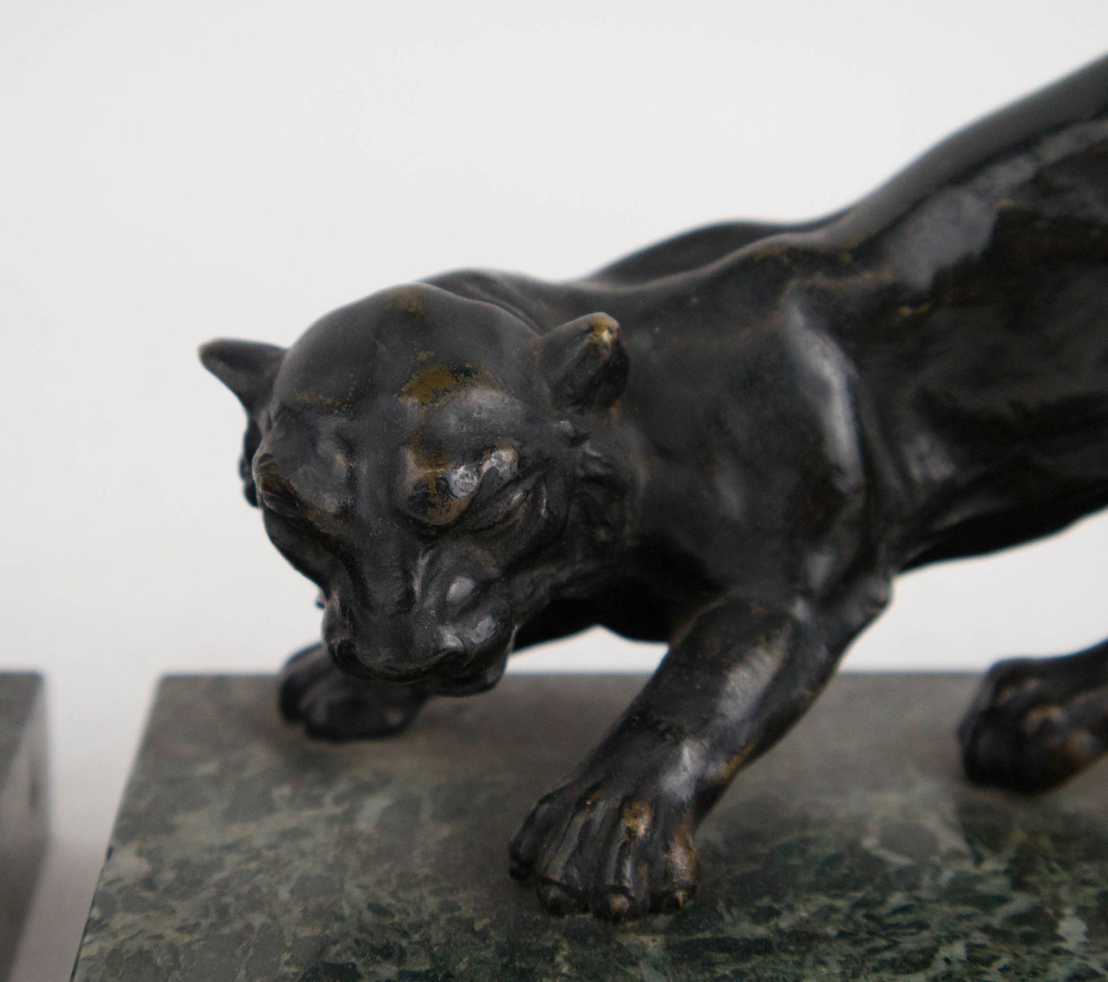 Two Crouching Panther Desk Garnitures - 3