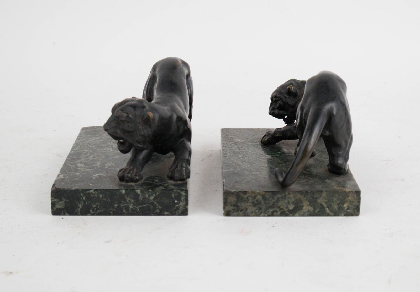 Two Crouching Panther Desk Garnitures - 6