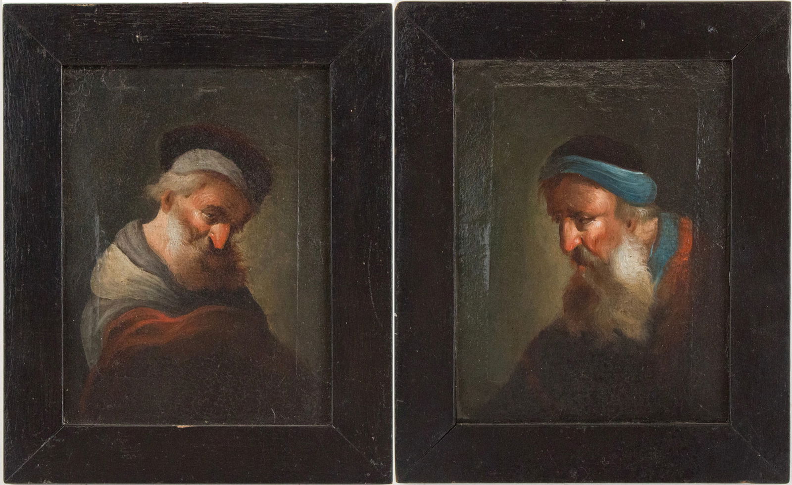 Johann Andreas Herrlein, 1720-1796, Two Portraits of Men, Oils on Board (1 of 7)