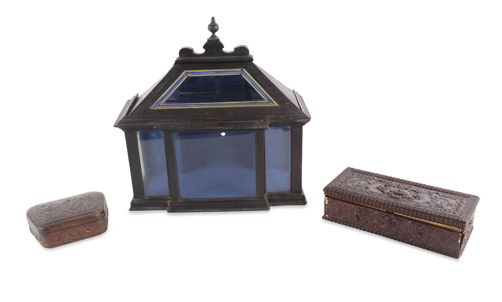 Black Painted Architectural Tabletop Display Cabinet (1 of 14)