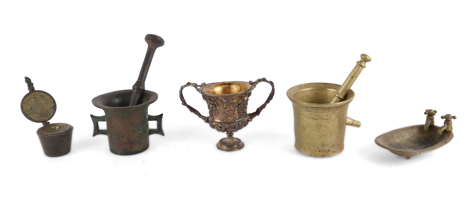 Two Brass Mortars and Pestles (1 of 11)