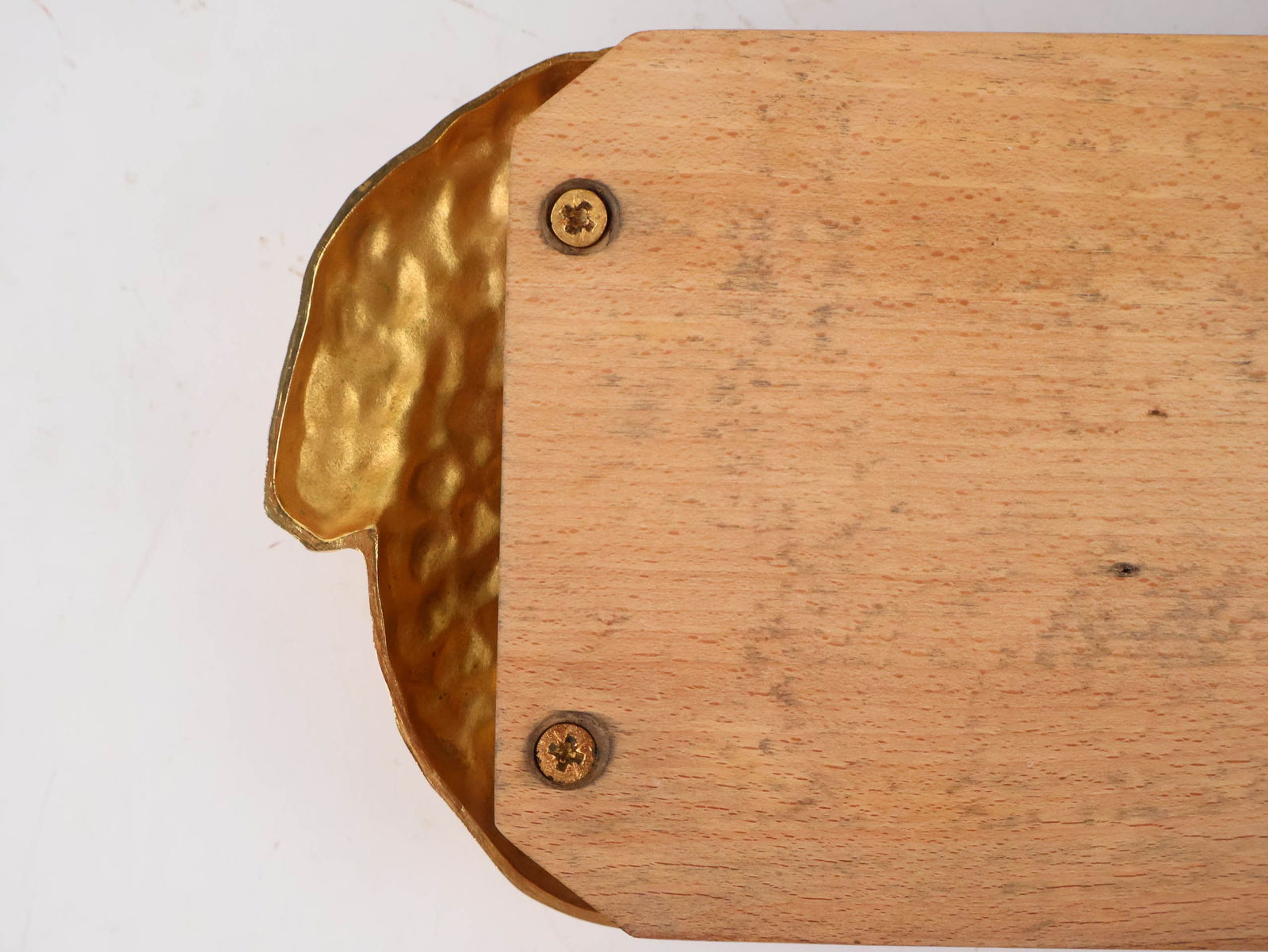 Marquetry Inlaid Brass Handled Tray - 4