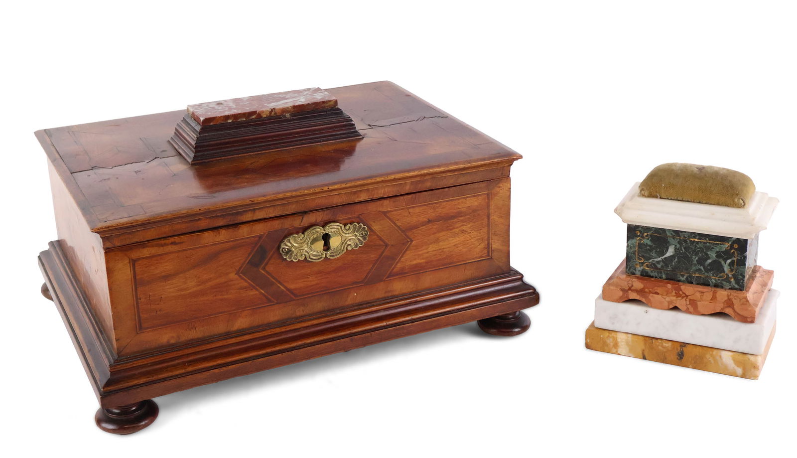 Continental Inlaid Walnut Document Box (1 of 10)