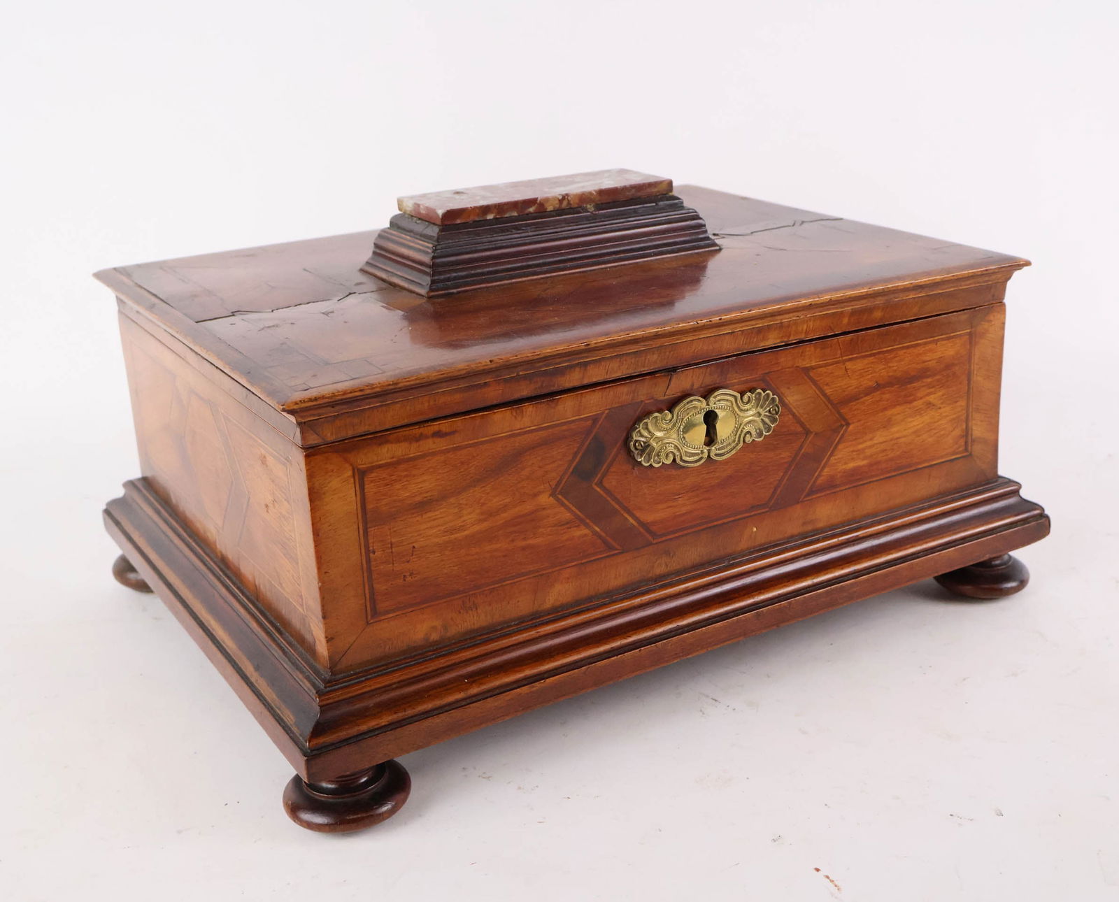 Continental Inlaid Walnut Document Box - 6