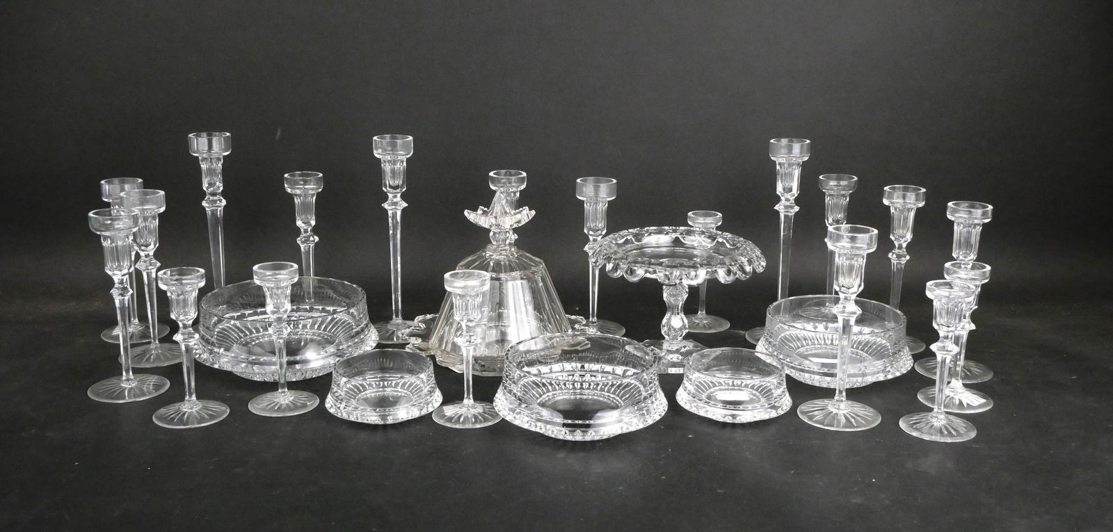 Nineteen Rogaska Glass Candlesticks - 2
