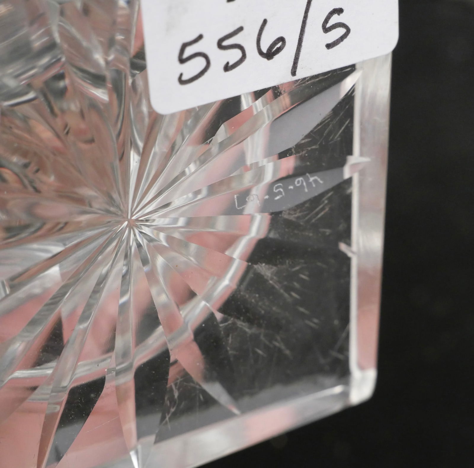 Five Colorless Glass Covered Compotes - 7