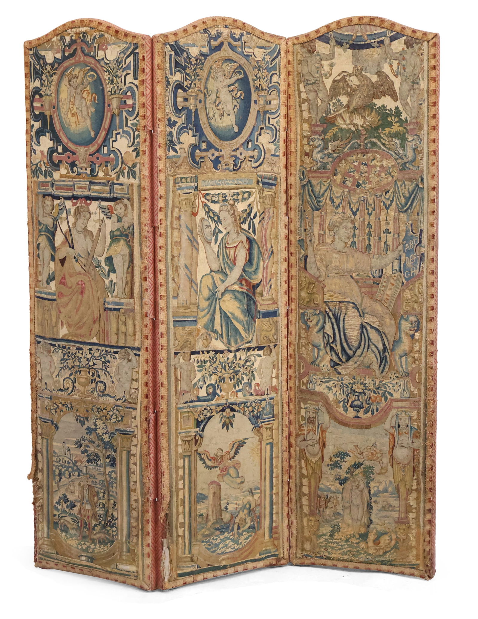 Three Panel Needlework Tapestry Screen (1 of 15)