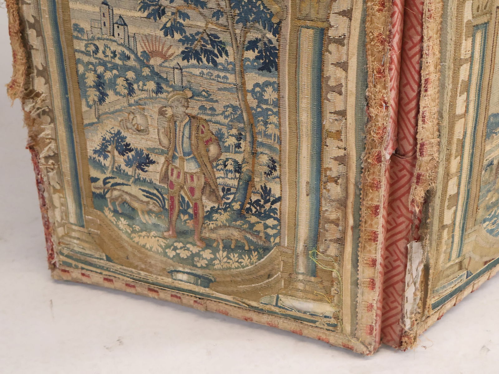 Three Panel Needlework Tapestry Screen - 7