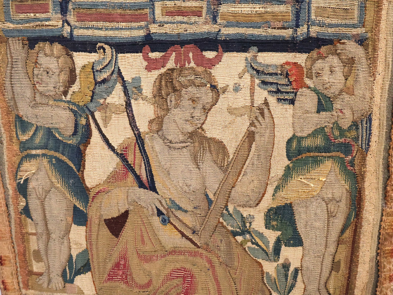 Three Panel Needlework Tapestry Screen - 8