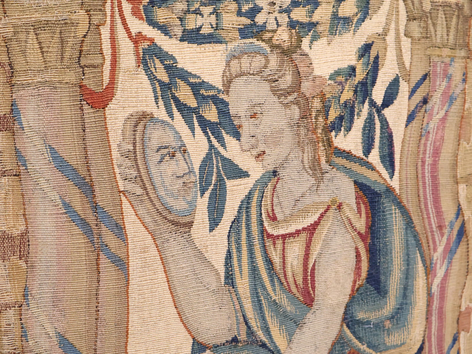 Three Panel Needlework Tapestry Screen - 9