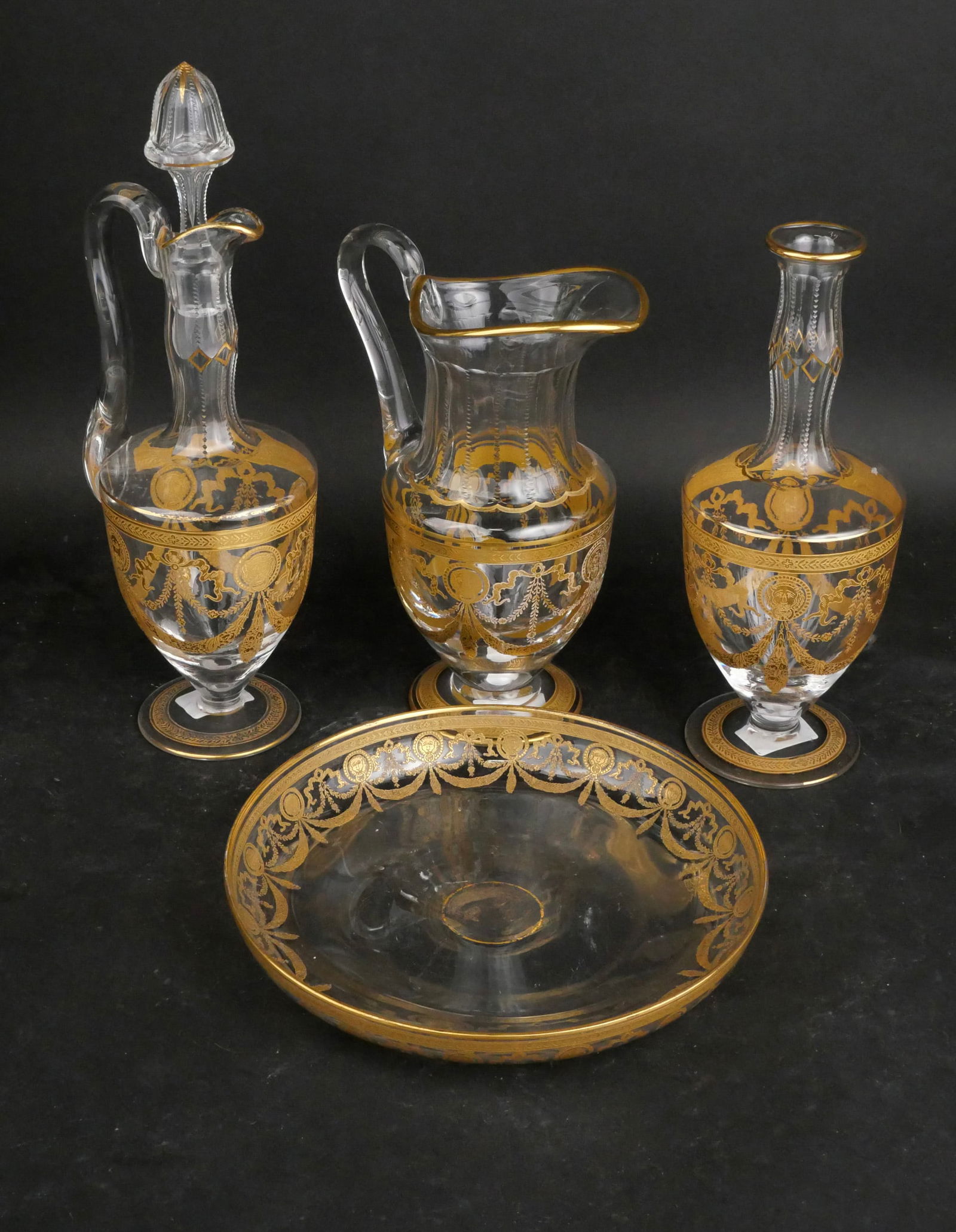 Four St. Louis Crystal "Congress" Table Articles (1 of 7)